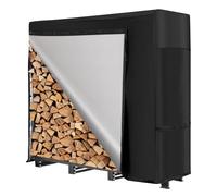 NALONE Rastrelliera per legna da ardere da esterni con copertura e borsa per il trasporto, resistente, quadrato, resistente, con copertura impermeabile, per camino, braciere, pile di legno, supporto