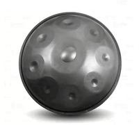 NaLsa 22 Pollici 10 Note in Acciaio Carbone per Esibizioni Fatte a Mano Tamburo a Mano da 56 cm Tamburi a Mano 10 Toni Percussione Strumenti Musicali Drum Regalo, Grigio/a