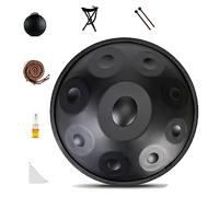 NaLsa 22 '' Tamburo per Impannate 9/10/12 Note Terlina per Tamburi per Tamburi a Mano con Sacca a Mano Morbida e Strumento a Percussione per Le Mani per Prestazioni/12 Toni/Nero