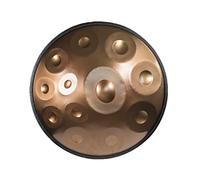 NaLsa 440Hz Handpan Steel Drum 12 Note 22 Pollici in D Minore con Supporto per Impannatura, Custodia per Mani, 12 Toni-Nero/Oro/12 Toni