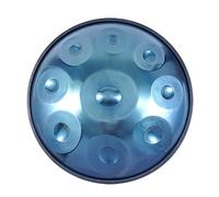 NaLsa 9 Note da 22 Pollici Strumento Tamburo Di Tamburo a Mano in Acciaio in D -Minor con Sacchetto Di Padella a Mano Morbida, Martelle da 2 Manuali, Supporto per Mani, Panno Senza Polvere/Blu/10 Toni