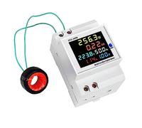 NALsa D52-2066 6 IN1 su Guida DIN AC Monitor Tensione Corrente Fattore di Potenza Attivo KWH 110 V 220 V 380 V Misuratore di Frequenza Elettrico 1 Pz (Color : External CT, Size : 250-450V)