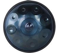 NaLsa Drum Blu Armonico in Acciaio da Impanna 9 Note da 22 Pollici Oro in Oro in D Minore con Supporto per Le Mani, Custodia per Mani, Mazze Durevoli e Panno Privo Di Polvere/Bleu