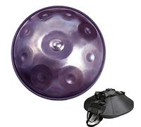 NaLsa Drum Di Padella a Mano in D Minore Handpan 9 Note da 22 Pollici in Acciaio a Mano con Sacchetto a Mano a Mano Morbido per Musica e Religione per la Guarigione Del Suono Yoga Zen Tè/Viola
