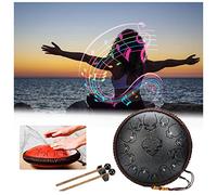 NaLsa Drum Essenziale da 14 Pollici a 15 Pollici Di Tamburo, Gamma Dio Ultra-Wide, Tamburo Di Guarigione, Tamburo per Mani, con Bacchette, Borsa a Prova Di Shock, Spartiti Inglesi, per la Guarigione D