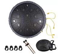 NaLsa Drum Etereo Tamburo da 14 Pollici per Le Mani Drum a Percussione a Chiave per L'Educazione Musicale, Guarigione Mentale, Tamburo in Lingua D'Acciaio da 15 Note per Bambini e Adulti per Principia