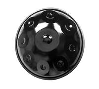 NaLsa Handpan-Premium 18 Pollici G Tune 9 Notes Set Di Tamburi a Mano, Acciaio a Nitriding Forgiato, il Tono Può Essere Regolato, con Uno Zaino e un Supporto, Nero/Nero