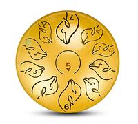 NaLsa Mini Tamburo in Lingua in Acciaio da 6 Pollici 11 Note, Strumento a Percussione Tamburo Di Tamburo in Acciaio con Tamburi Di Tamburi Di Tamburi per Leta/Oro