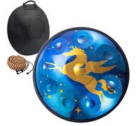 NaLsa New Handpan Steel Drum-Tecnologia a Nitridico Di Alta Pressione Modello Dipinto a Mano, 22 Pollici 9Notes D Minore Strumento a Percussione a Tamburo a Mano, Regalo per Appassionato Di Musica e P