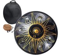 NaLsa New Handpan Steel Drum-Tecnologia a Nitridico Di Alta Pressione Modello Dipinto a Mano, 22 Pollici 9Notes D Minore Strumento a Percussione a Tamburo a Mano, Regalo per Appassionato Di Musica e P