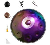 NaLsa Note 9/10 Tamburi per Banco Di Mano in Acciaio a Mano in Acciaio Set Di Strumenti a Percussione a Mano con Sacca a Mano Morbida a 2 Manici per Le Mani e Supporto per Le Mani per il Concerto/10 T