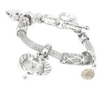 NALsa Orologi da donna con bracciale per bracciale con medaglione Bracciale con ciondoli in argento Polsino con gioielli da polso tutto abbinato Orologio da donna Miss Alloy