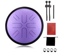 NaLsa Tamburi a Fessura Di Tamburi Di Tamburi in Acciaio da 10 Pollici a 8 Toni Tamburi Tamburi Set con Bacchette, Borsa, Copertura Delle Dita, Strumento a Percussione per Educazione Musicale Concerti