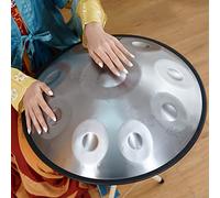 NaLsa Tamburo Armonico Oro Armonico Tamburo in D Minore 10 Note da 22 Pollici Tamburo in Acciaio con Sacchetto Di Padella a Mano Morbida, Percussione Armonica per la Guarigione Del Suono, Meditazione