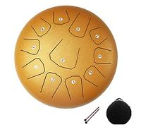 NaLsa Tamburo Della Lingua in Acciaio 11 Note da 10 Pollici Tamburo per Lingua Centec Kit Strumento a Percussione con Mazze, Adesivi per Appunti, Staffa Di Mazza, Borsa per L'Educazione Musicale Yoga/