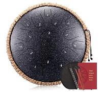 NaLsa Tamburo Della Lingua in Acciaio 15 Note da 13 Pollici D-Key Handpan Tamburo Strumenti a Percussione Tank Meditazione Yoga Zen Drum con Sacca da Viaggio Di Mazze per Amanti Della Musica per Princ