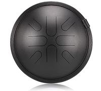 NaLsa Tamburo Della Lingua in Acciaio 8 Nota 10 Pollici, Tamburo per Le Mani con Mazze Di Tamburo, Tote Bag, Tamburo Serbatoio Dello Strumento a Percussione per Meditazione da Campeggio Yoga/Nero