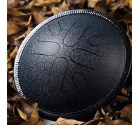 NaLsa Tamburo Della Lingua in Acciaio, Tamburo da Viaggio per Melodia Sovrano da 10 Pollici, 8 Tono D Strumento a Percussione Minore, Produce un Suono Pulito Ed Etereo, Adatto per il Campeggio Di Medi