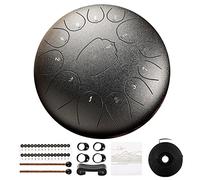 NaLsa Tamburo Della Lingua in Acciaio, Tamburo per Le Mani, Tamburo in Acciaio 12 Pollici 13 Note Strumento a Percussione con Tamburo Di Mazzolini Di Tamburi Di Tamburi per Le Dita per Le Dita per la