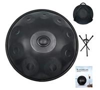 NaLsa Tamburo Di Acciaio a Mano Professionale per Adulti, 22 Pollici 10 Note D Strumento a Percussione per Tamburi a Mano Minore con Sacchetto Di Viaggio Morbido e Supporto/Nero