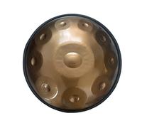 NaLsa Tamburo in Acciaio a Mano - 9 Note 22 Pollici - Strumento a Percussione - con Borsa, Supporto, Panno per la Pulizia/Oro/9 Note