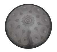 NaLsa Tamburo in Acciaio a Mano in D Minore 11 Note (In Basso Aggiungi Tono B3) -Inciso/Argento