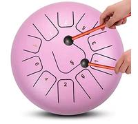 NaLsa Tamburo in Lingua D'Acciaio da 10 Pollici 11 Note Tamburi per Mani Di Tamburi Di Percussione Strumenti Tamburi a Mano con Borsa da Viaggio, Mazze, Libro Musicale per L'Illuminazione Musicale per