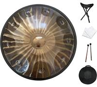 NaLsa Tamburo per Le Banche da 22 Pollici Tamburo in Acciaio D Minor Strumento Musicale Di Guarigione Fatta a Mano Tamburo a Mano per Principianti, Educazione Musicale Ecc./a/12 Toni