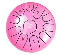 NaLsa Tamburo per Le Mani, Tamburo Della Lingua in Acciaio, 6 Pollici 11 Note Mini Percussion Strumento con Leramette Music Lioli Adesivi Delle Dita Adesivo per Meditazione Yoga Concert Healing Gift E