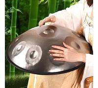 NaLsa Tamburo per Mano in D Minore, Set Di Tamburi a Mano in Acciaio con Sacca a Mano Morbida 2 Mazzetti Di Mani Padella Panoramica per Tamburi a Tamburo Strumento a Percussione per Regali per Adulti/