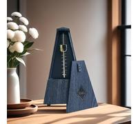 NALU Metronomo - Classico design meccanico a carica con campana per pianoforte, chitarra, violino e tutti gli strumenti (T-Wood Grain Nero)