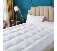 Naluka Coprimaterasso (misura doppia), Premium Hotel Collection Down Alternative Trapuntato Featherbed Microfibra Coprimaterasso spessore 5 cm