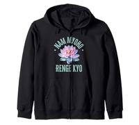 NAM Myoho Renge Kyo Daimoku Fiore di Loto - SGI Felpa con Cappuccio