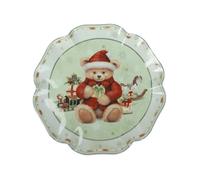 NAMAI - Piatto Panettone Natalizio 30 CM, Porcellana Resistente, Eleganza Natalizia, Adatto In Lavastoviglie e Microonde, Piatti Natalizi, Idea Regalo (Piatto Panettone)