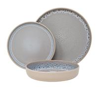 NAMAI - Servizio Piatti 4 Persone - Porcellana - Adatti In Lavastoviglie e Microonde - Servizio Piatti Moderni - Set Piatti 12 Pezzi - Piatti Moderni Particolari - Piatti Colorati (Set Piatti 12 pz)