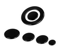 NAMAI - Set 5 Piattelli Per Fornelli a Gas, 4 Piattelli Lisci + 1 Tripla Corona, Compatibili con Ariston, Nardi, Whirpool, Ricambi Cucina a Gas, Facili da Installare