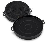 NAMAI - Set di 2 Filtro Cappa Cucina Carboni Attivi, Ø 23,5 cm e 3 cm Altezza, Compatibile con Vari Modelli di Cappe Aspiranti, Antiodore e Duraturo, Facile da Installare
