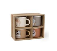 NAMAI - Set di 4 Tazze Caffe, 250 ML, 8 CM x 5,5 H CM, New Bone China, Adatte In Lavastoviglie e Microonde, Gioia Quotidiana, Tazze Animali, Idea Regalo