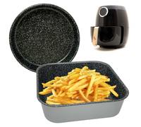 NAMAI - Set di Teglia Per Friggitrice Ad Aria 20x20 + Tortiera 18 CM, Alluminio