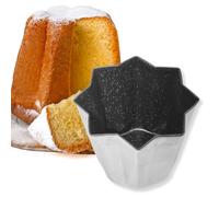 NAMAI Stampo Pandoro, Stampo Pandoro 1 Kg, Alluminio,Stampo per Pandoro Antiaderente Rivestimento Elegante Effetto Pietra, Made In Italy,