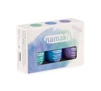 Namaki Set di smalti - Caraibi, blu elettrico, viola glitter