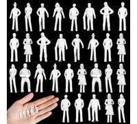 Namalu 30 pezzi Scala 1: 75 Personaggi in Miniatura per Modellismo Mini Figure Diorama Figurine di Persone Bianche Non Verniciate Modello in Scala Architettonica Modellini di Persone per Treno