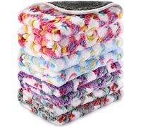 Namalu 4 Coperte Porcellini d'India, Stella e Luna, 60 x 40 cm | Impermeabili Lavabile Riutilizzabili, Copertina da Letto in Pile, Fodere Assorbenti per Gabbia, per Porcellini d'India