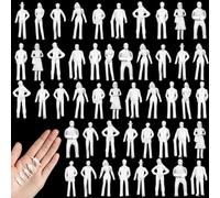Namalu 50 pezzi Scala 1: 75 Personaggi in Miniatura per Modellismo Mini Figure Diorama Figurine di Persone Bianche Non Verniciate Modello in Scala Architettonica Modellini di Persone per Treno