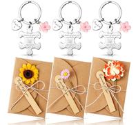 Namalu 6 Pezzi di Regali per Amici, Includere 3 Portachiavi Amica Speciale, 3 Biglietto Auguri Compleanno Regali per Migliore Amico Donna Sorelle Colleghe, per Matrimonio Natale