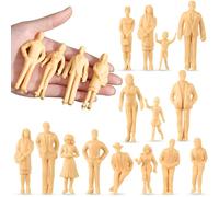Namalu Figurine di Mini Persone Modello di Piccole Persone Dipinte in Plastica Architettonica in Scala 1:100 Persone Sedute e in Piedi Pose Assortite Modellini di Treni Scene in Miniatura(15)