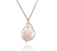 namana Collana con ciondolo di perle barocche d'acqua dolce da donna, collana con ciondolo in oro con perla barocca, semplice collana con ciondolo di perle barocche, regalo per donne e ragazze