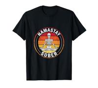 Namastay Sobriety - Scheletro Sobrio e Divertente, Meditazione Vintage Maglietta