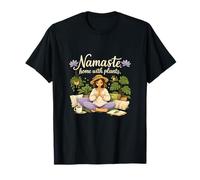 Namaste Casa con Piante Cottagecore Yoga Art Maglietta