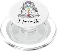 Namaste Chakra Meditazione Yogi Mudra Lotus Gift Yoga PopSockets PopGrip per MagSafe